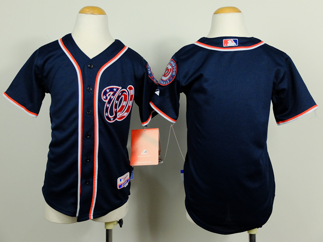 Youth Washington Nationals Blank Blue MLB Jerseys->youth mlb jersey->Youth Jersey